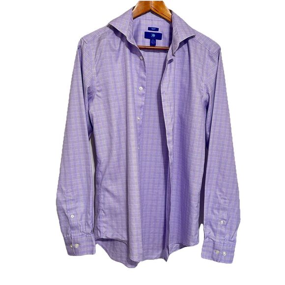 Egara Non-Iron Men’s Purple Dress Shirt 15.5 34/35 Slim Fit Button Long Sleeve - Picture 1 of 8